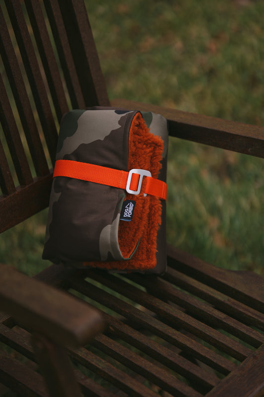 The Every-Wear Travel Mat: Orange & Camo